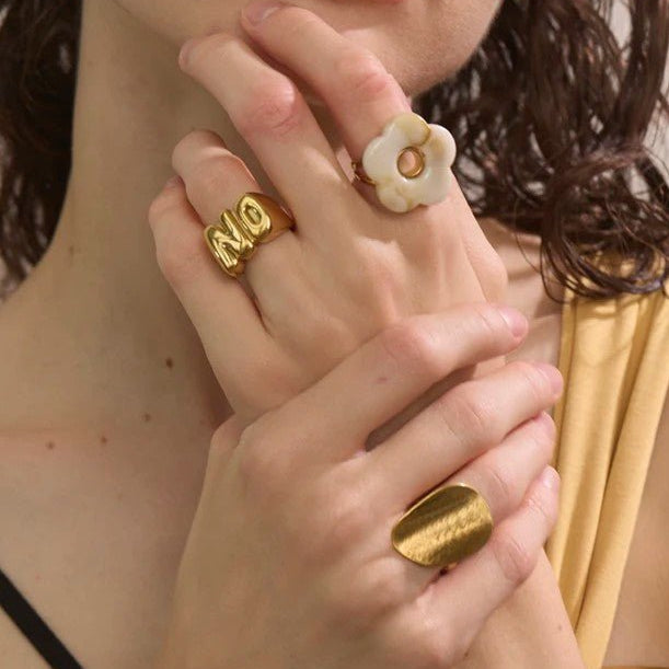 Anillo abierto Flor Dulce — Carmen, Lucía & Rocío