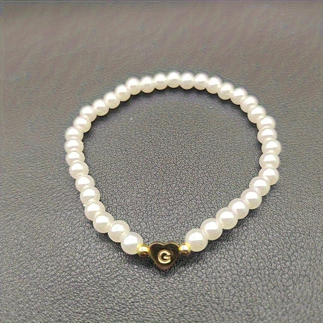 Pulsera de perlas con letras de la A a la Z – imagen 8