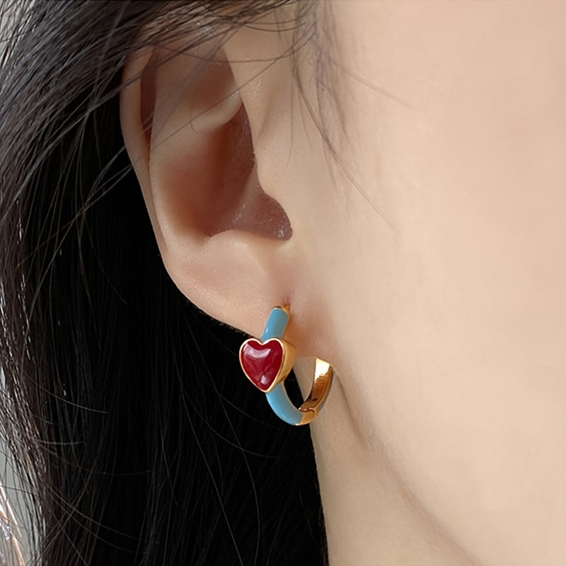 Pendientes vintage con forma de amor – imagen 2