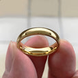 Anillo dorado clásico de cúpula – imagen 3