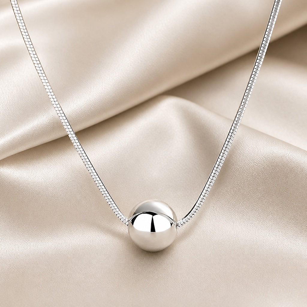 Collar Beadball de oro blanco