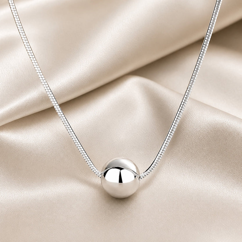 Collar Beadball de oro blanco