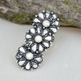 Anillo de tres flores de turquesa – imagen 2