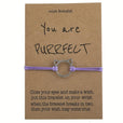 Pulsera plateada Purrrfect para regalo – imagen 2