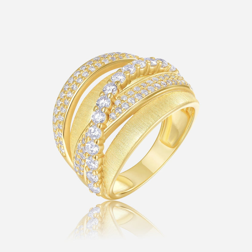 Anillo Celeste Orbit de moissanita