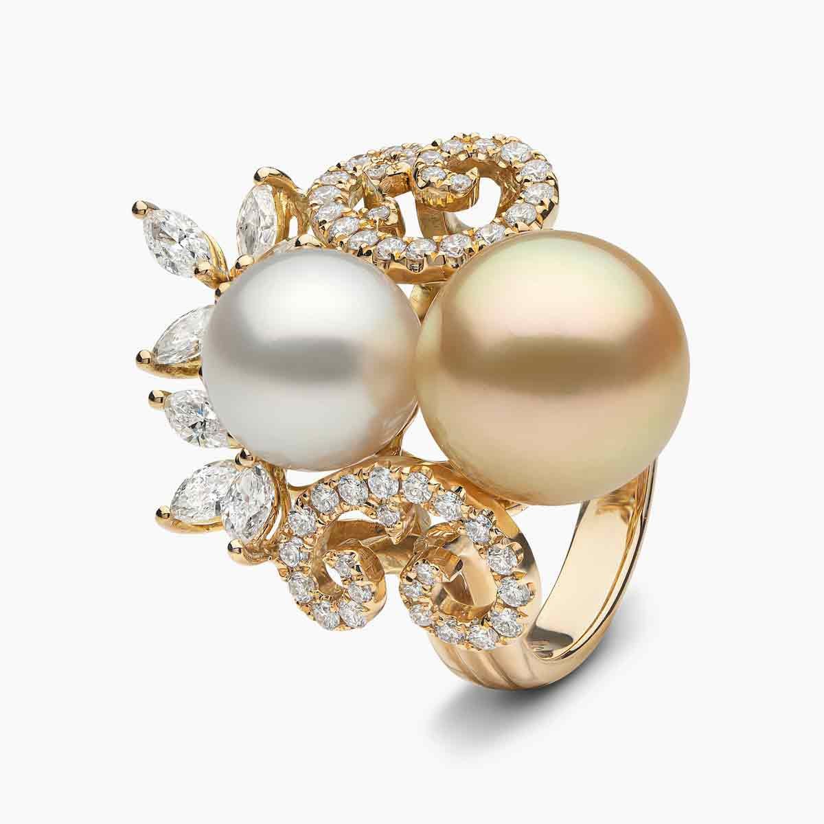 Anillo Champagne Gala con perla