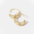 Pendientes aro minimalistas dorados con gota – imagen 4