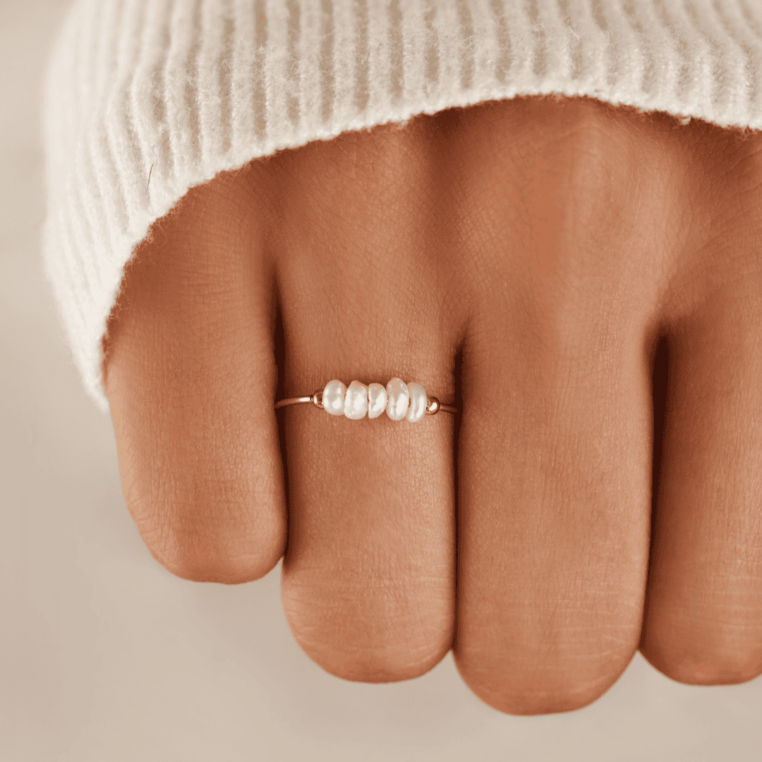 Anillo etéreo de perla de agua dulce – imagen 2