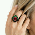Anillo elegante Crimson Noel – imagen 2