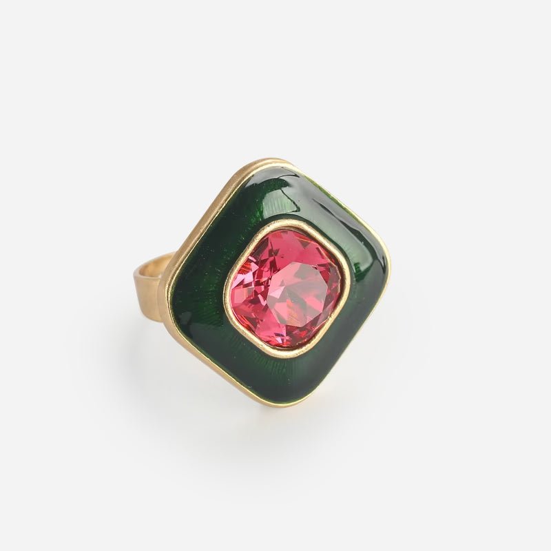 Anillo elegante Crimson Noel