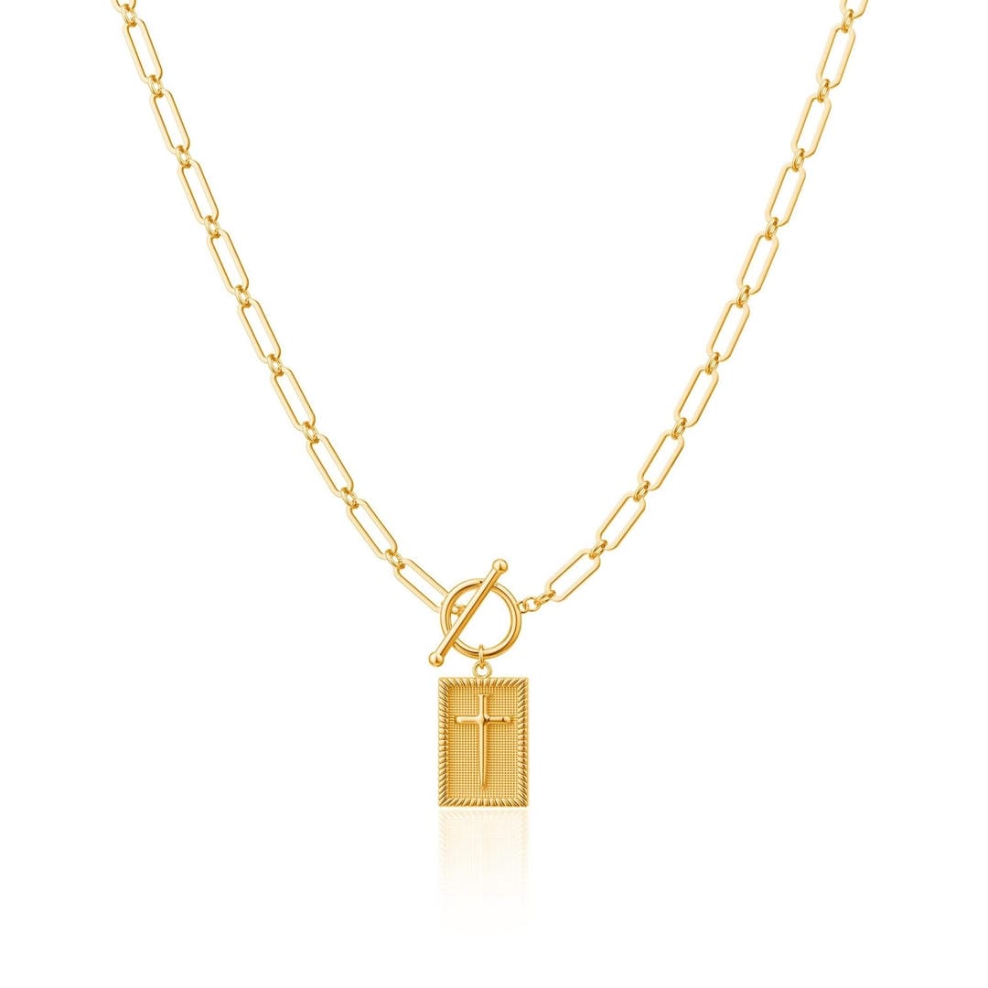 Collar elegante con colgante de cruz única – imagen 4