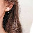 Pendientes de circonita flor de cerezo – imagen 2