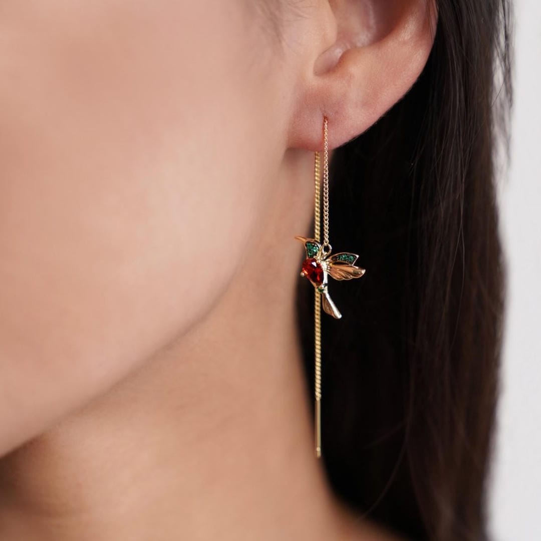 Pendientes colibrí colorido chic – imagen 2