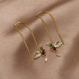 Pendientes colibrí colorido chic