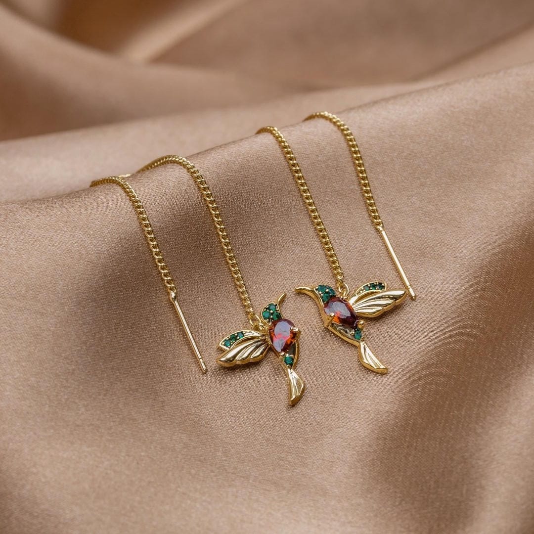 Pendientes colibrí colorido chic – imagen 3