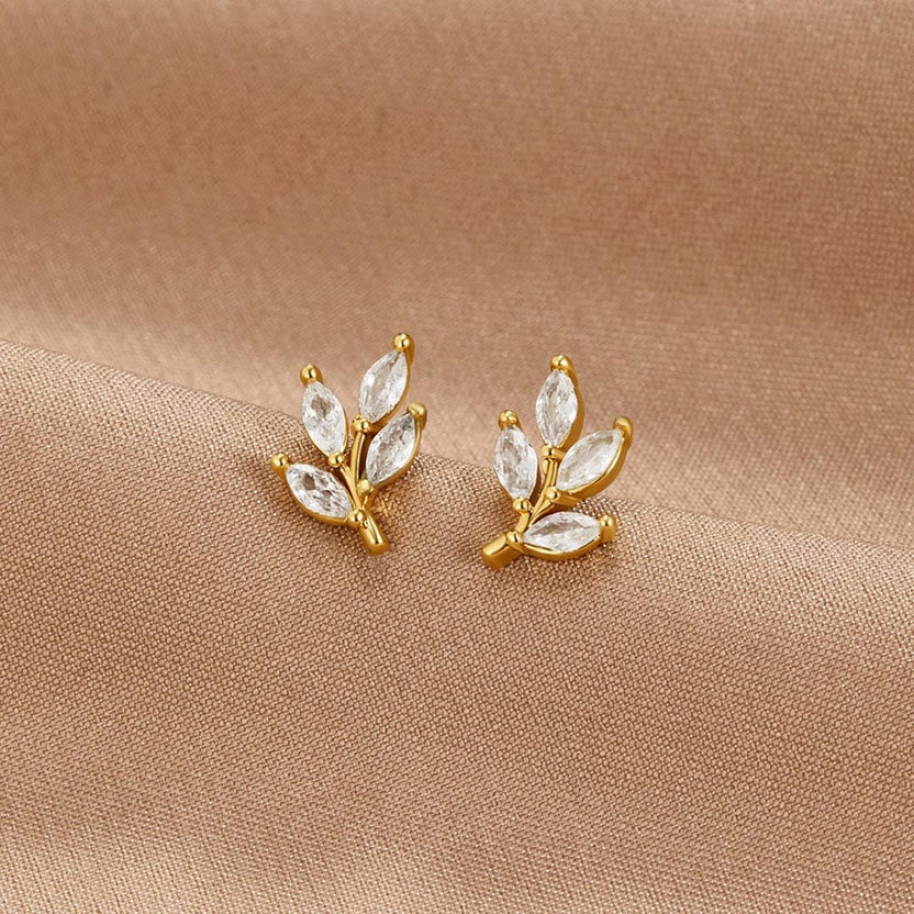 Pendientes de hoja Crystal Chic