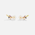 Pendientes Blossom de cristal blanco – imagen 3