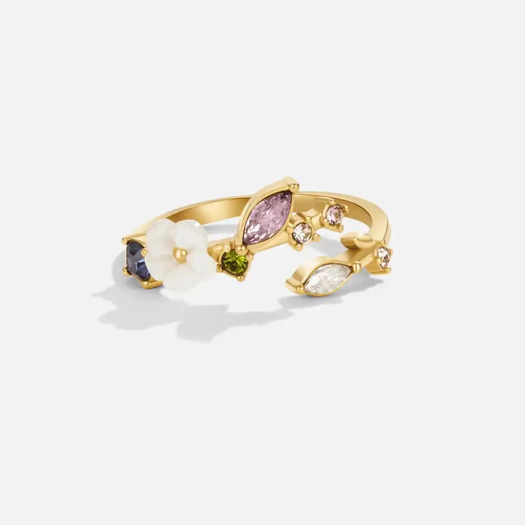 Anillo dorado ajustable Joyous Bloom – imagen 3