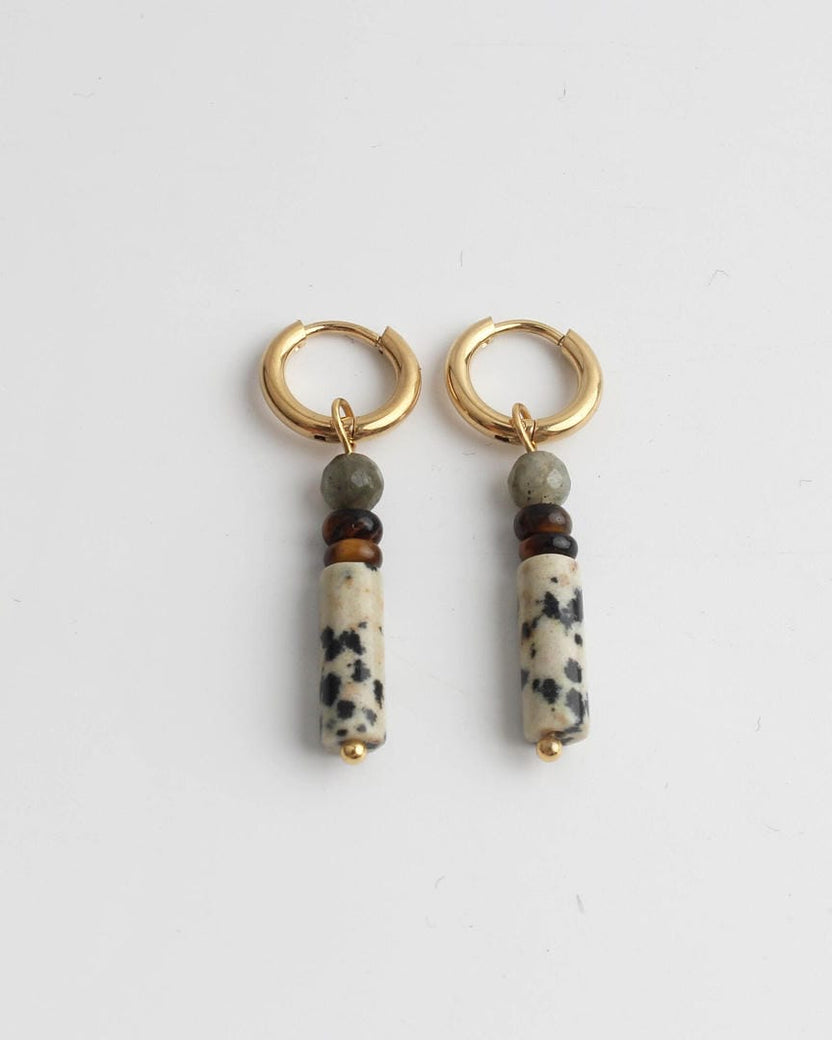 Pendientes Frida de jaspe refinados