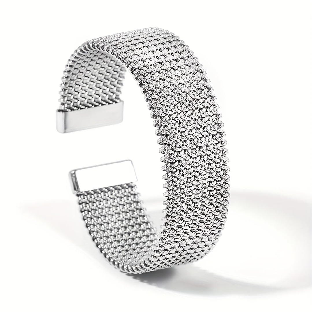 Pulsera clásica vintage abierta de malla trenzada – imagen 2