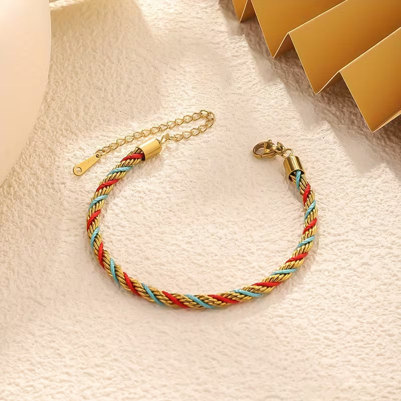 Pulsera Rio de hilos dorados