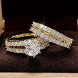 Set de anillos halo radiantes