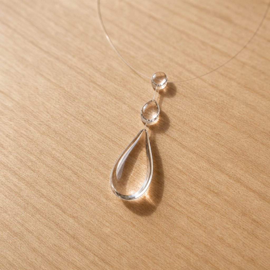 Collar Naïa de gota transparente – imagen 2