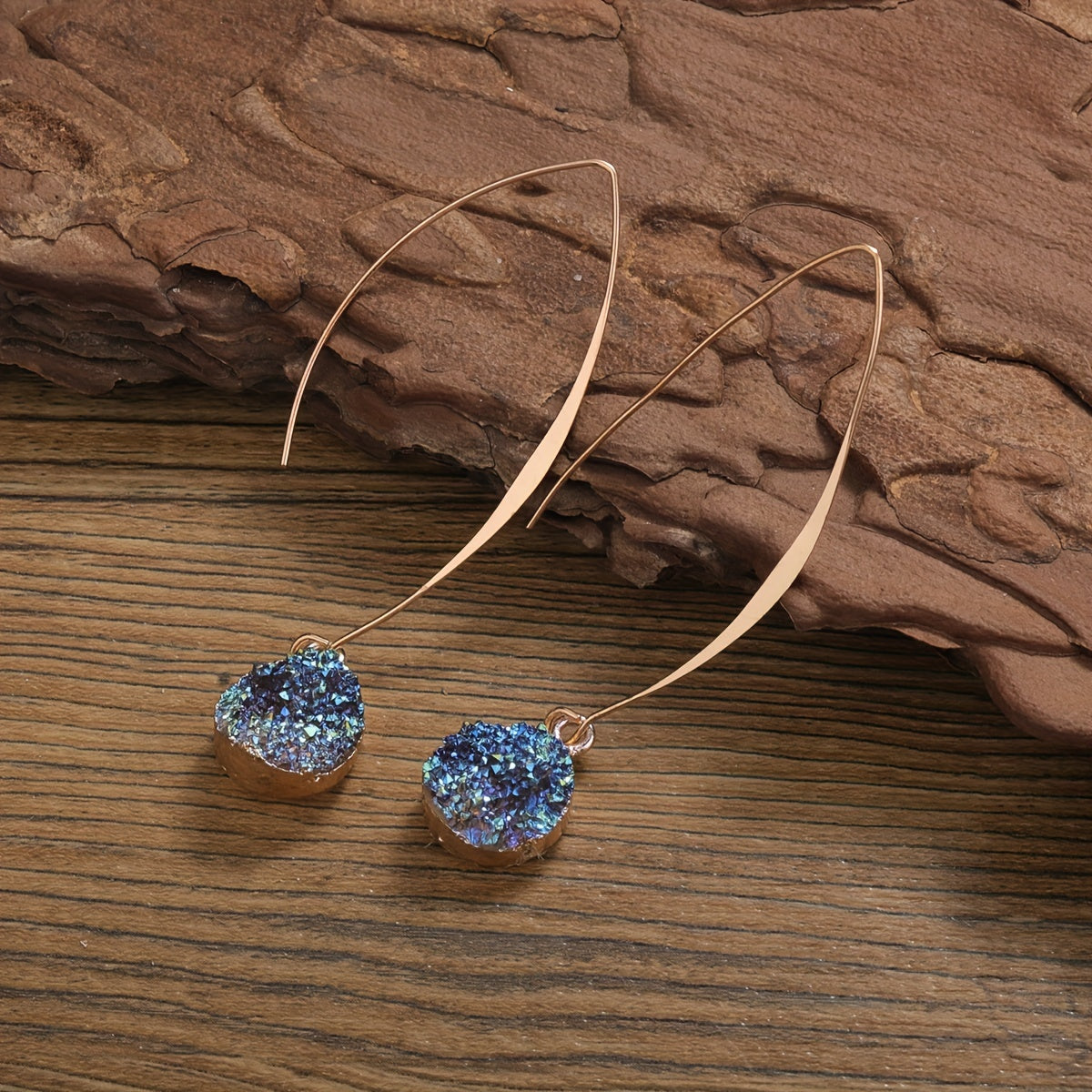 Pendientes de cristal minimalistas y atemporales