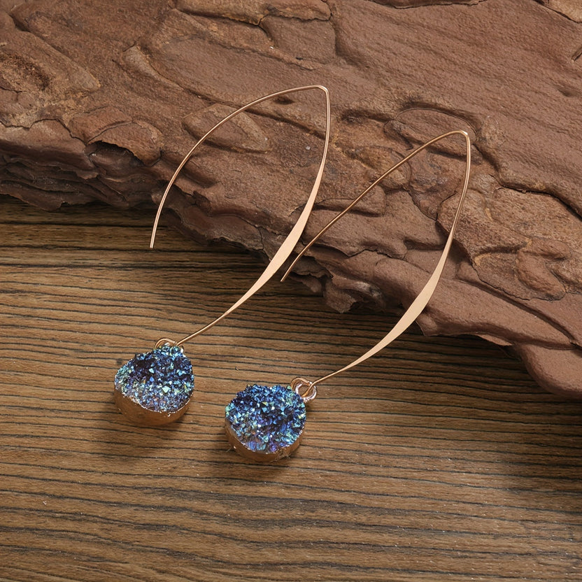 Pendientes de cristal minimalistas y atemporales