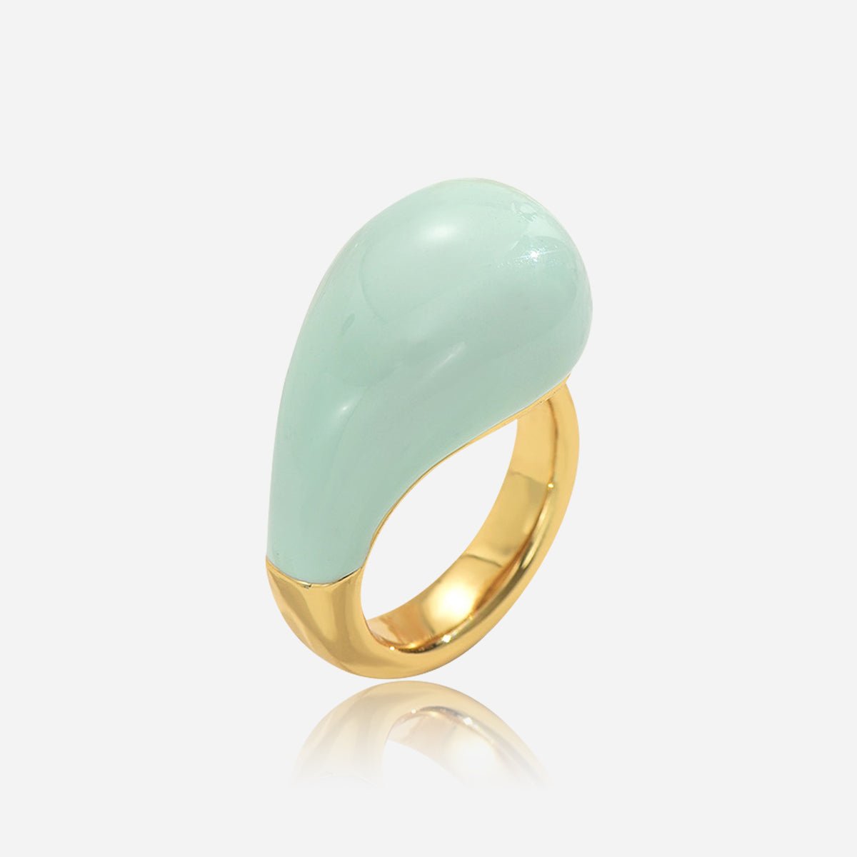 Anillo de esmalte gota de rocío