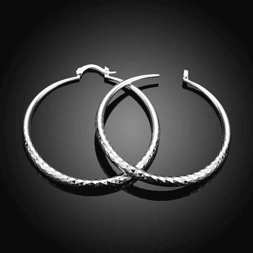Pendientes aro circulares de plata de ley