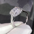 Anillo de boda de circonita de forma cuadrada – imagen 3