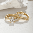 Set de anillos Fantasy de cristal retorcido – imagen 2