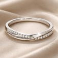 Anillo de circonita y oro blanco para el día a día