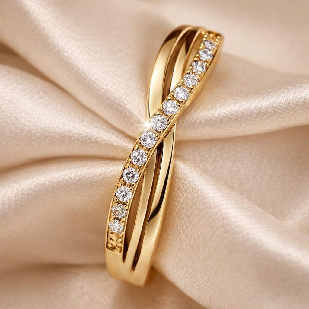 Anillo de circonita y oro blanco para el día a día – imagen 2
