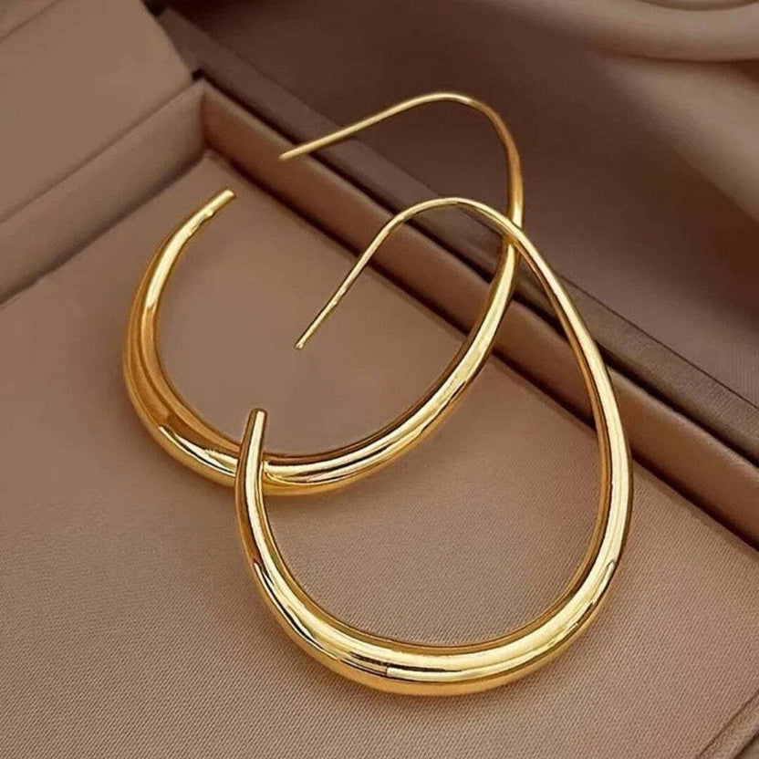 Pendientes de aro dorados imperiales