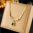 Set elegante con piedra de esmeralda – imagen 2
