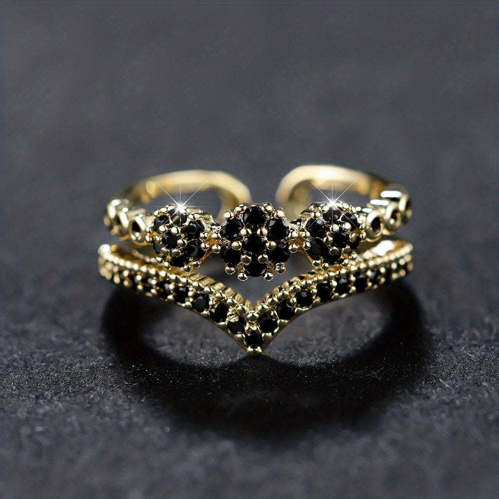 Anillo de doble capa de lujo