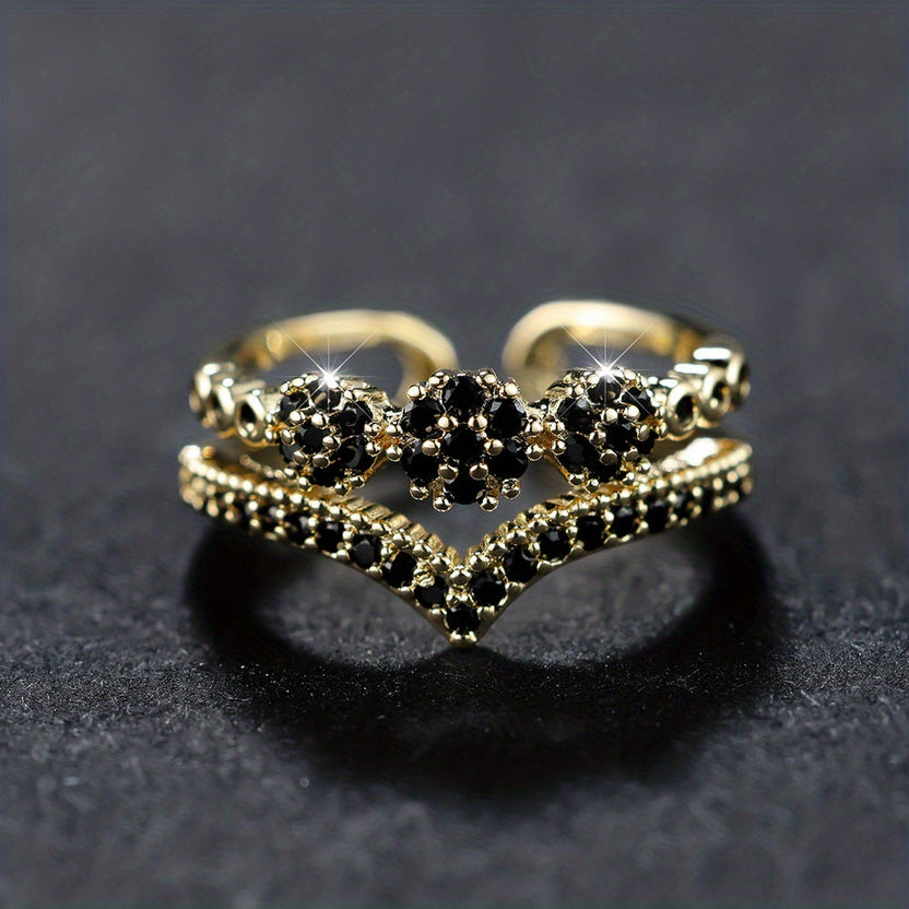 Anillo de doble capa de lujo