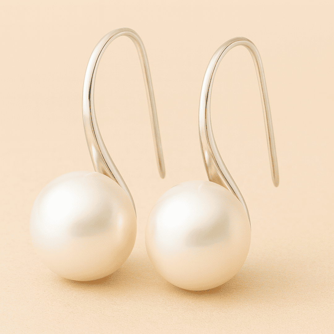 Pendientes colgantes elegantes con perlas