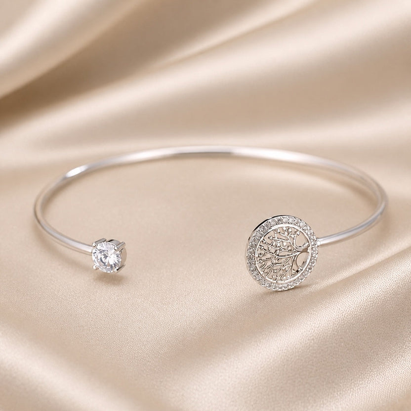 Pulsera de oro blanco Árbol de la Vida