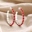 Pendientes de aro plateados elegantes – imagen 3