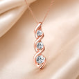 Collar infinito de circonita en oro blanco – imagen 3