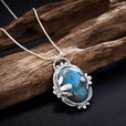 Collar vintage de piedra azul – imagen 2