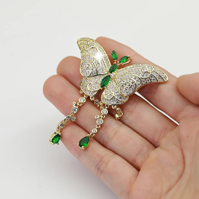 Broche mariposa esmeralda – imagen 2