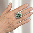 Anillo llamativo vintage de esmeralda – imagen 2