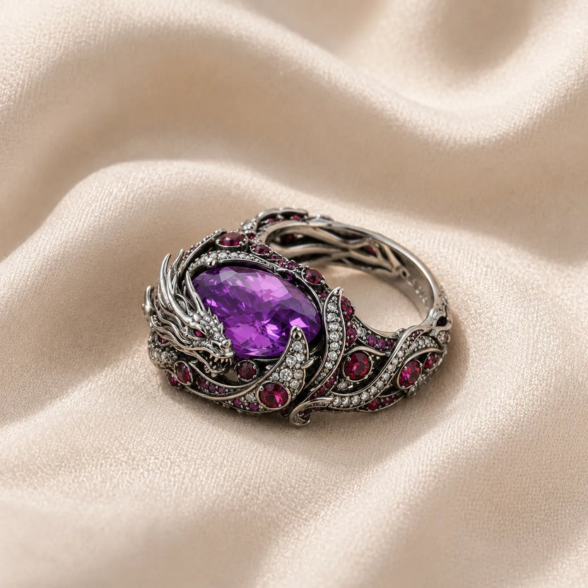 Anillo de plata con forma de dragón