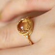 Anillo vintage de citrino dorado – imagen 2