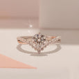 Anillo de promesa solitario de cristal con corona – imagen 2