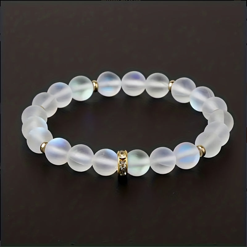 Pulsera de piedra lunar y perlas Trust